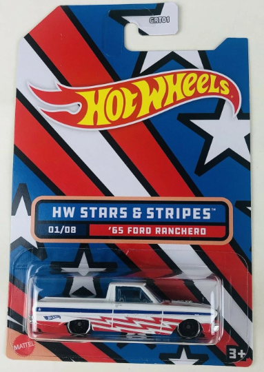 Hot Wheels 1/64 Serie Estrellas y Rayas - Exclusivo de Walmart - GRT01-HDH - Conjunto de ocho (8) autos