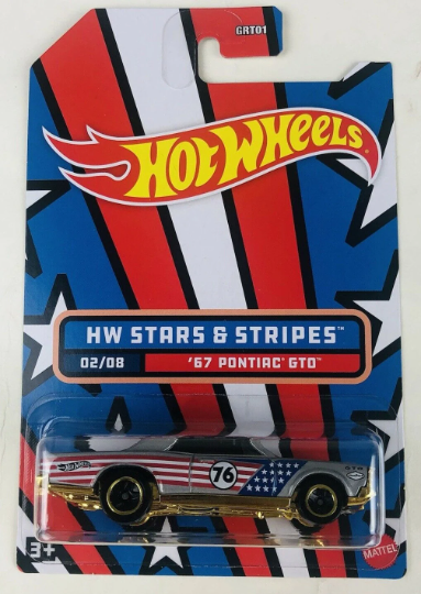 Hot Wheels 1/64 Serie Estrellas y Rayas - Exclusivo de Walmart - GRT01-HDH - Conjunto de ocho (8) autos