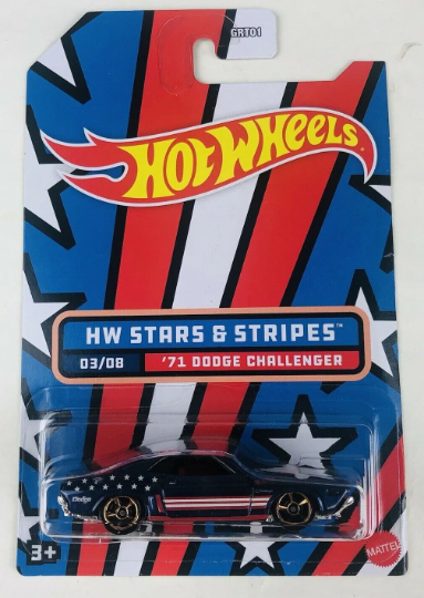 Hot Wheels 1/64 Serie Estrellas y Rayas - Exclusivo de Walmart - GRT01-HDH - Conjunto de ocho (8) autos