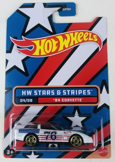Hot Wheels 1/64 Serie Estrellas y Rayas - Exclusivo de Walmart - GRT01-HDH - Conjunto de ocho (8) autos