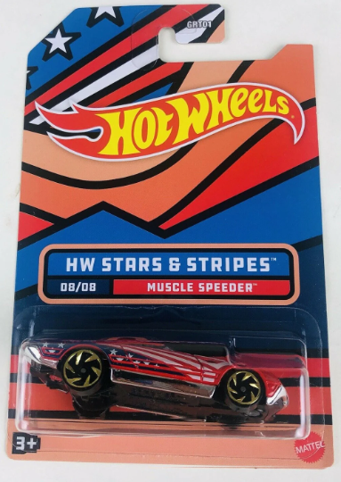 Hot Wheels 1/64 Serie Estrellas y Rayas - Exclusivo de Walmart - GRT01-HDH - Conjunto de ocho (8) autos