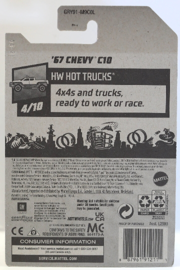 Camionetas Hot Wheels Chevy C10 HW '67 GRY91