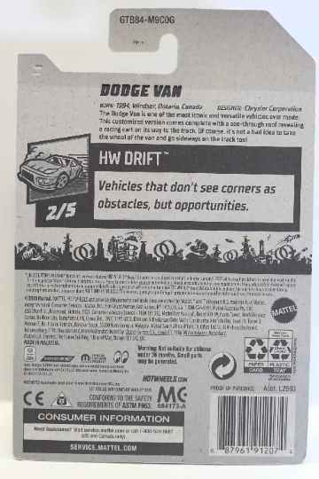 Hot Wheels Dodge Van HW Drift GTB84 - Más (+) una Hot Wheel de bonificación