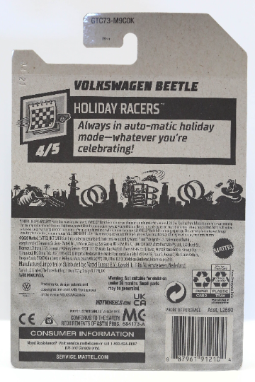 Hot Wheels Volkswagen Beetle HW Holiday Racers GTC73 - Valentine Edition