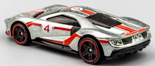 Hot Wheels '17 Ford GT HW entonces y ahora GTD23 - ZAMAC #010 - Exclusivo de Walmart - Más (+) un Hot Wheel de bonificación