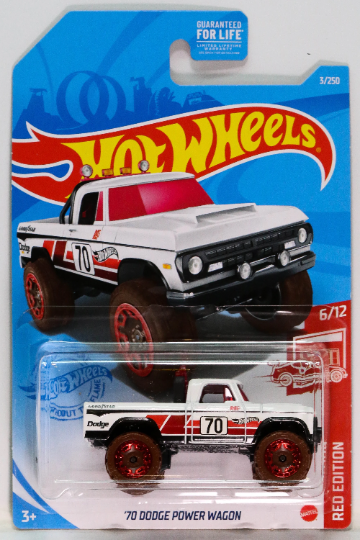 Hot Wheels Dodge Power Wagon HW Red Edition GTD54 de 1970 - Exclusivo de Target - Más (+) un Hot Wheel de regalo