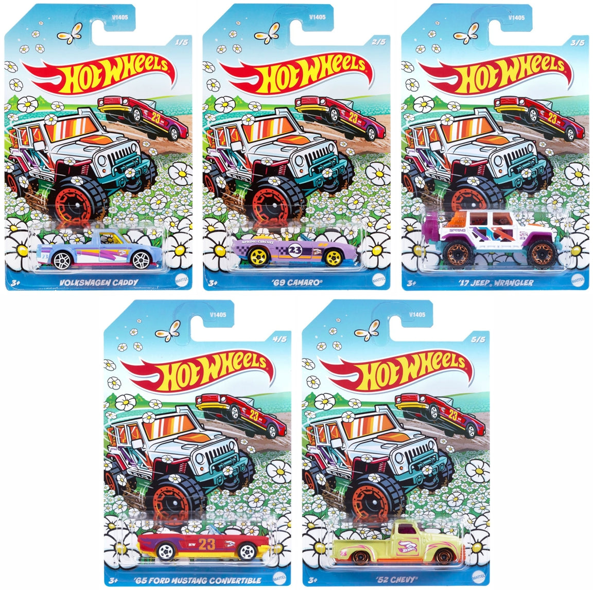 Collection Printemps Pâques Hot Wheels 2023 - Plus (+) un Hot Wheel bonus - Coffret complet - V1405-HLJ30