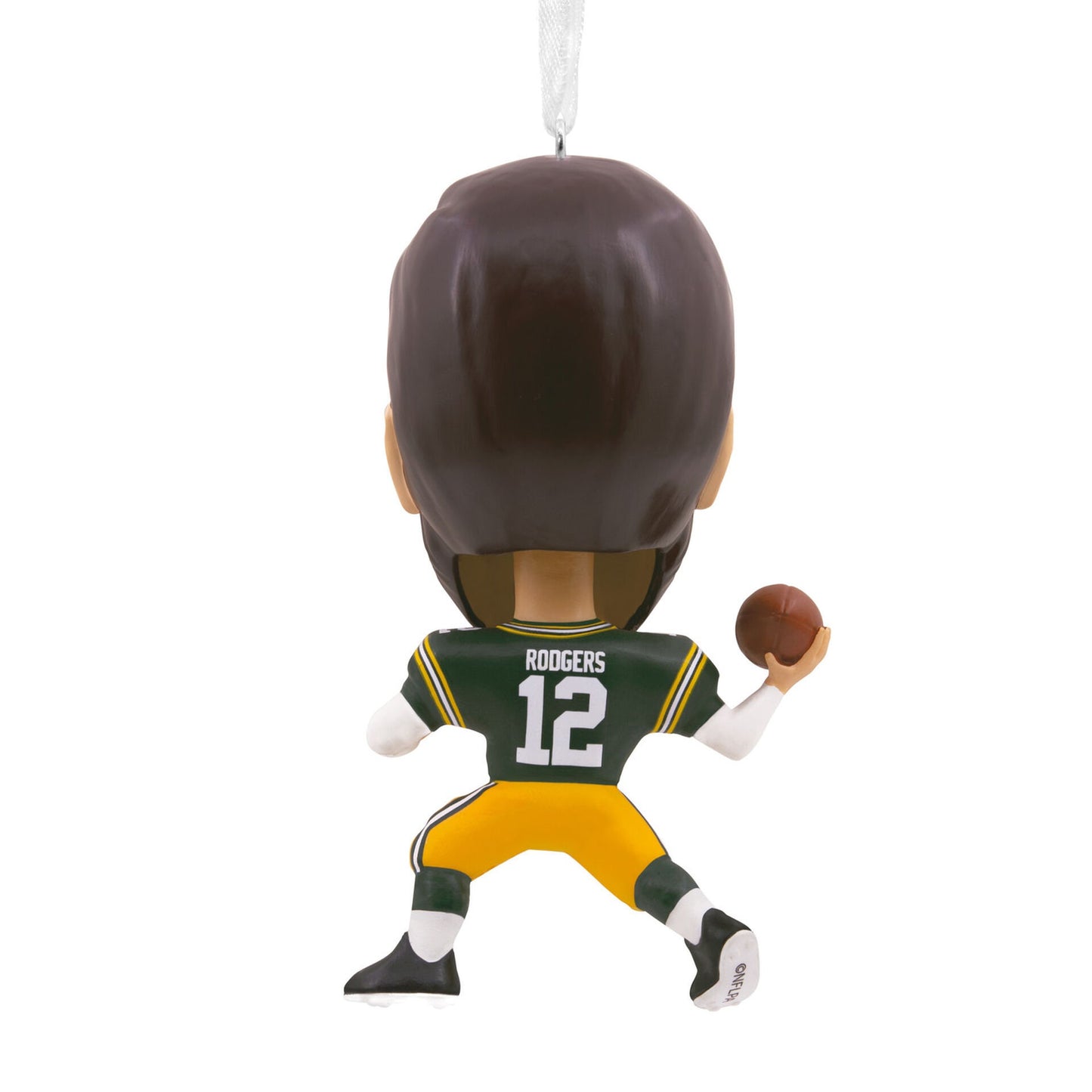 Adorno navideño Hallmark NFL Green Bay Packers Aaron Rodgers, compañero saltando - 10SL2274