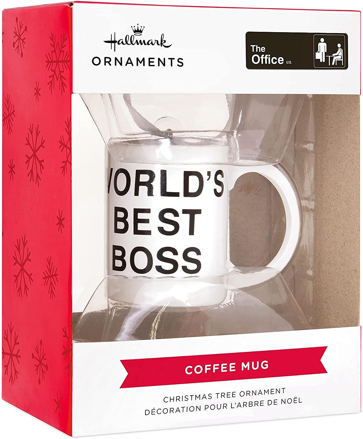 Taza de café Hallmark The Office "El mejor jefe del mundo", adorno navideño - 2HCM9116 - Dunder Mifflin