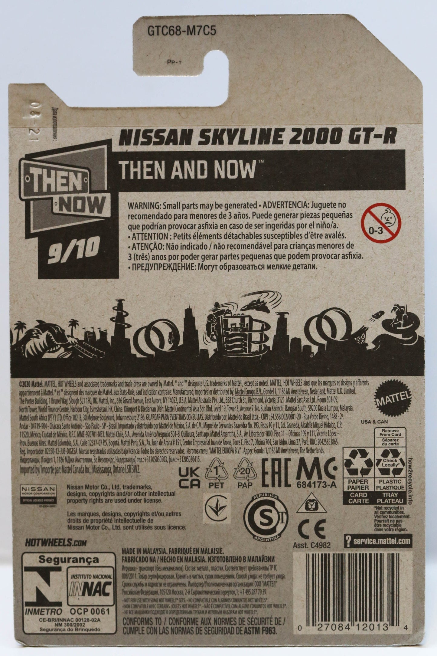 Hot Wheels Nissan Skyline 2000 GT-R HW Then and Now GTC68 - Plus (+) a Bonus Hot Wheel