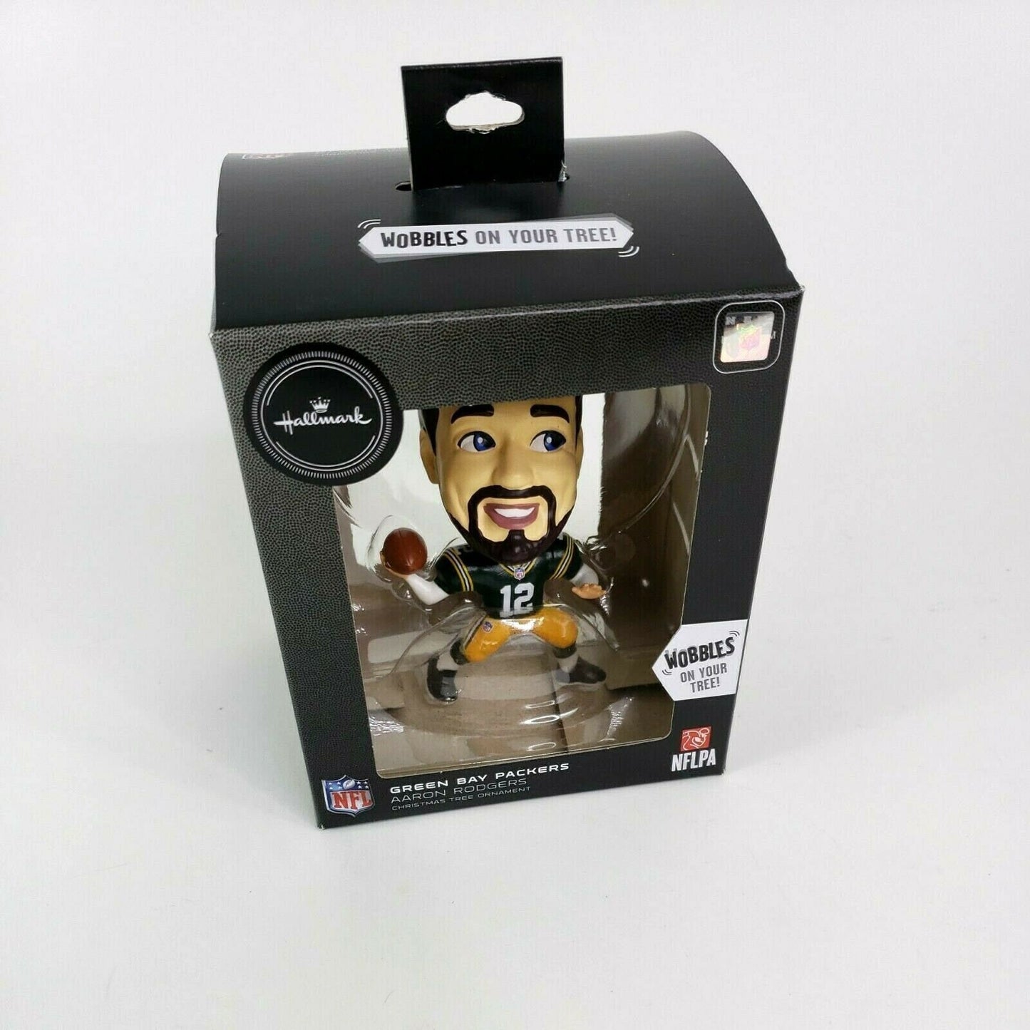Adorno navideño Hallmark NFL Green Bay Packers Aaron Rodgers, compañero saltando - 10SL2274