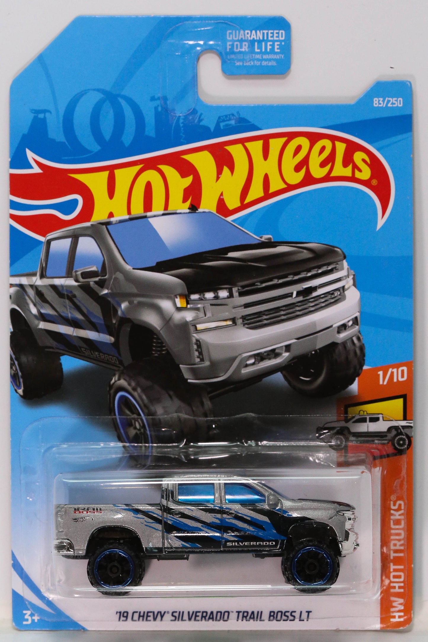 Hot Wheels '19 Chevy Silverado Trail Boss LT Pickup HW Hot Trucks FYG47 - Kmart Exclusive - Plus (+) a Bonus Hot Wheel - Rare