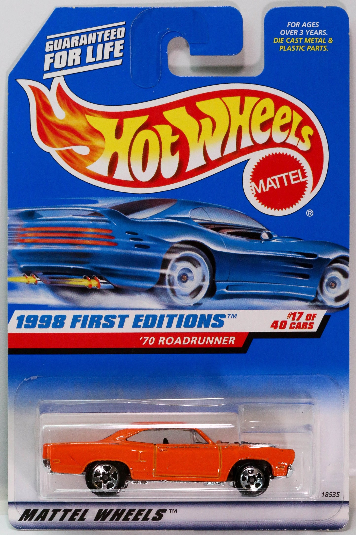 Hot Wheels Roadrunner vintage '70 - Première édition 1998 18535 - Plus (+) une Hot Wheel bonus