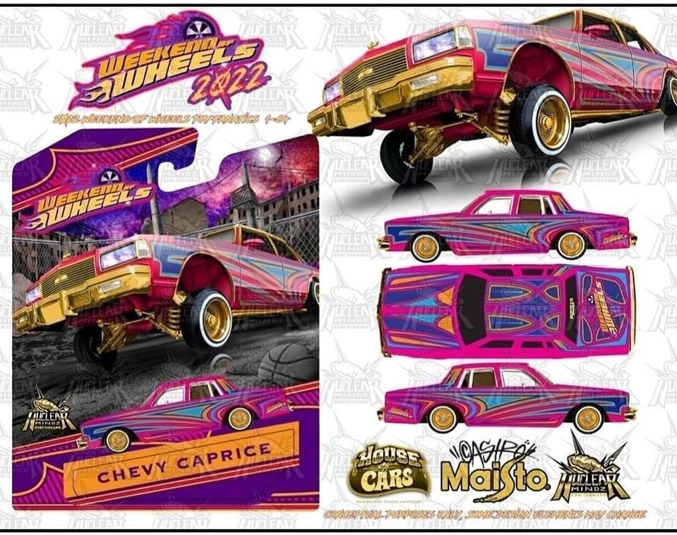 Maisto Chevy Caprice Lowrider - Candy Pink - "Lowriders" Series - 15494-6127-02 - World of Wheels Convention