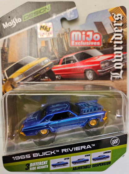 Maisto 1965 Buick Riviera Lowrider - Candy Blue - "Lowriders" Series - 15494-23D Chase