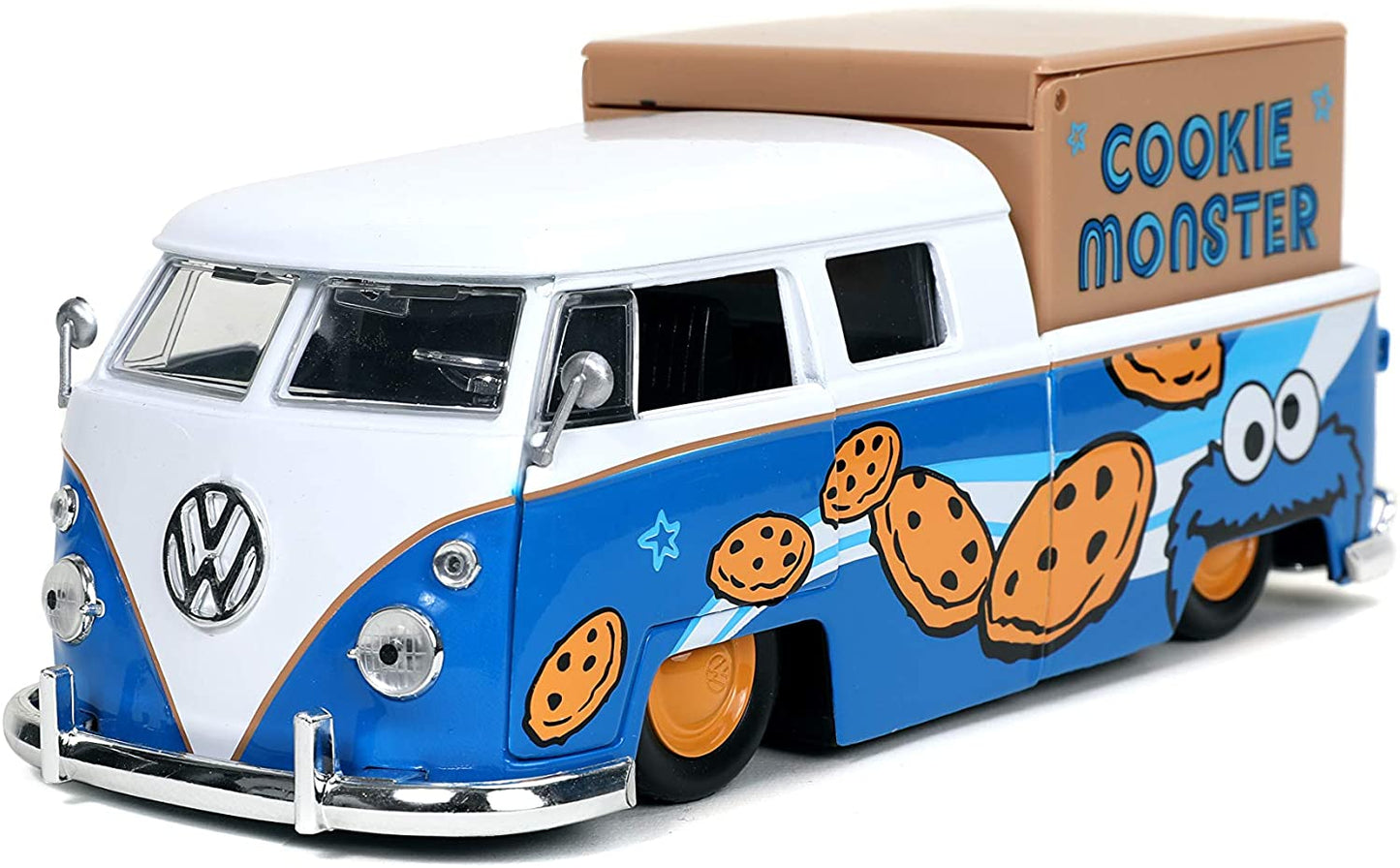 Jada Toys Sesame Street Cookie Monster & 1962 Volkswagen Bus - 31751