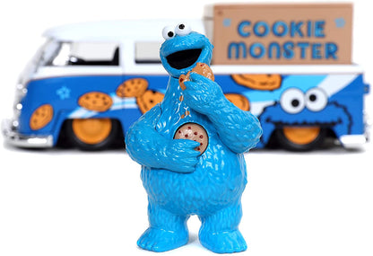 Jada Toys Sesame Street Cookie Monster & 1962 Volkswagen Bus - 31751