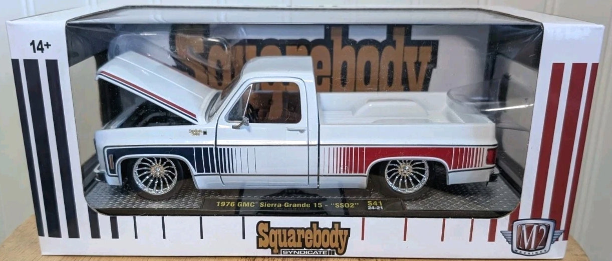 M2 Machines 1976 GMC Sierra Grande 15 – "SS02" (40300-S41) – Squarebody Syndicate 24-21 Release