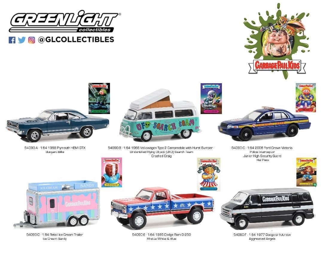 Greenlight Collectibles - Garbage Pail Kids® Series 5 Assortment (1/64) 54090 - Six (6) piece set