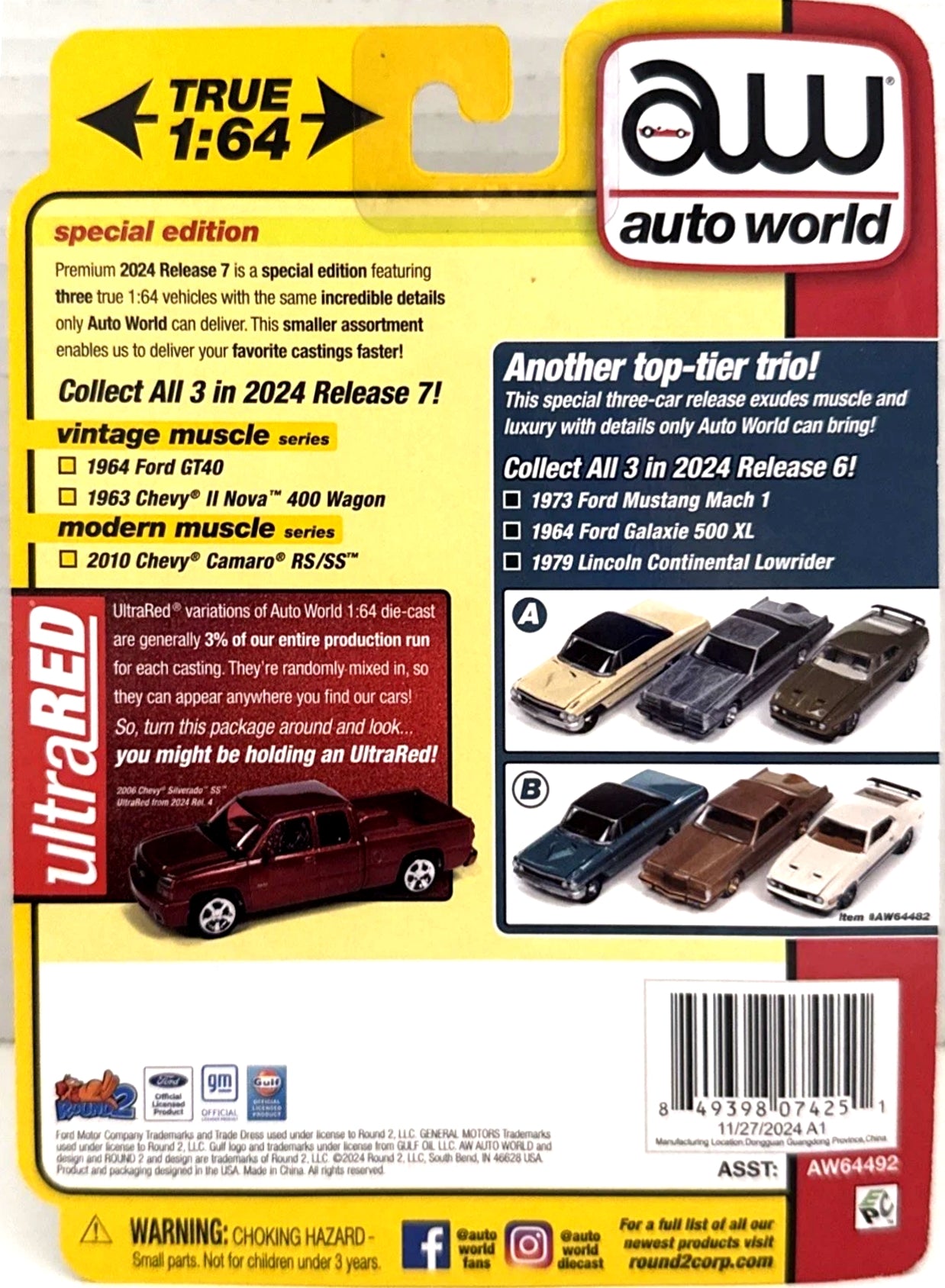 Dodge Challenger Hellcat Redeye 2023, Auto World, 14 colores - AWSP153B