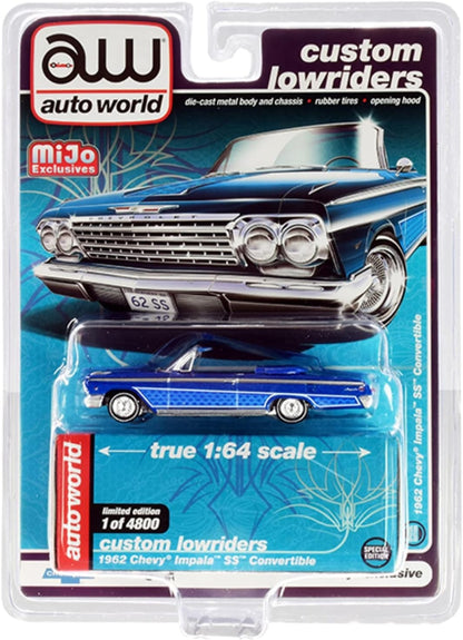 Auto World 1962 Chevy Impala SS Convertible Custom Lowriders (MiJo Exclusive) - CP7662