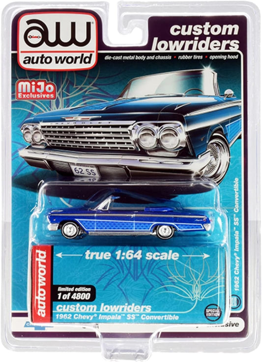 Auto World 1962 Chevy Impala SS Convertible Custom Lowriders (MiJo Exclusive) - CP7662