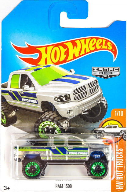 Hot Wheels RAM 1500 HW Hot Trucks FBH90 - ZAMAC #009 - Walmart Exclusive - Plus (+) a Bonus Hot Wheel