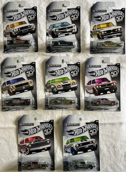 Hot Wheels 50th Anniversary ZAMAC Flames Series 2018 - FRN23-FRN24 - Full Set