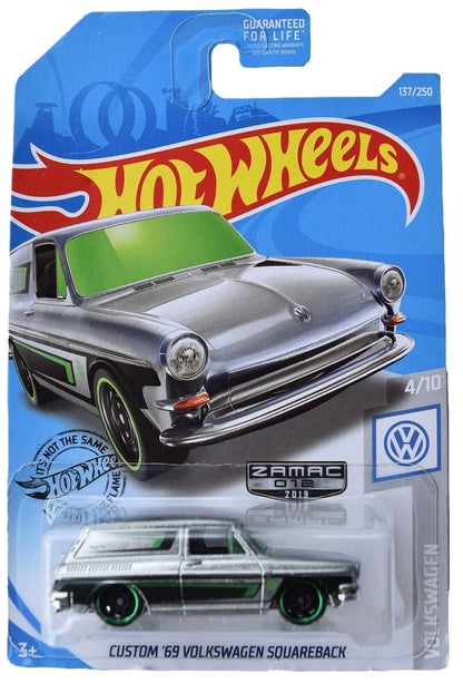 Hot Wheels Custom '69 Volkswagen Squareback HW Volkswagen FYG36 - ZAMAC #012 - Walmart Exclusive - Plus (+) a Bonus Hot Wheel