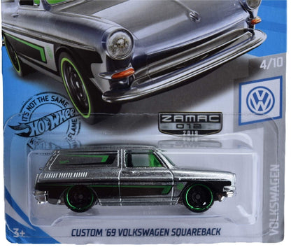 Hot Wheels Custom '69 Volkswagen Squareback HW Volkswagen FYG36 - ZAMAC #012 - Walmart Exclusive - Plus (+) a Bonus Hot Wheel