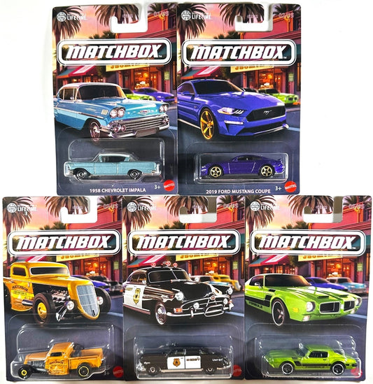 MATCHBOX American Convertibles Série GGF12-987D - Coffret de six (6) voitures - Exclusivité Walmart