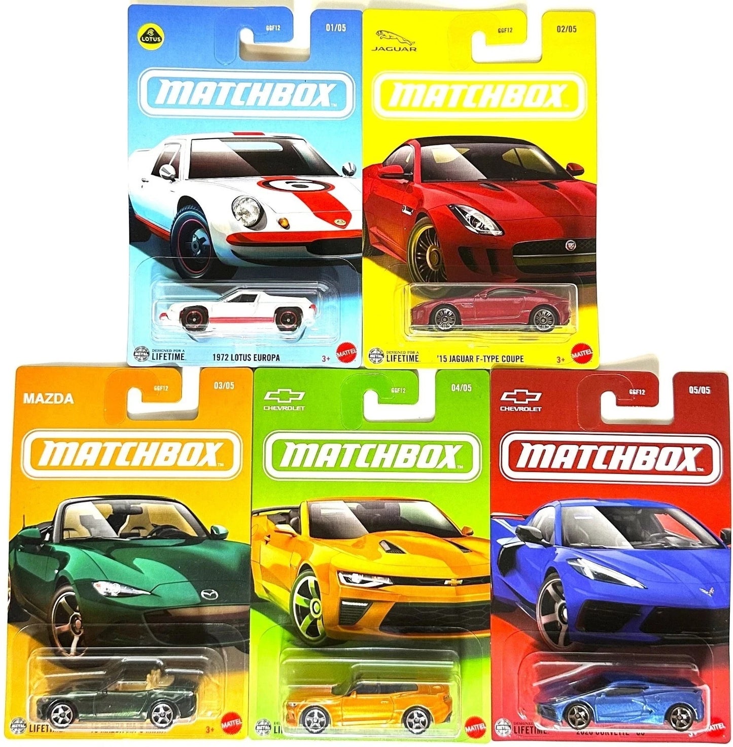 MATCHBOX American Convertibles Series GGF12-987D - Juego de seis (6) coches - Exclusivo de Walmart