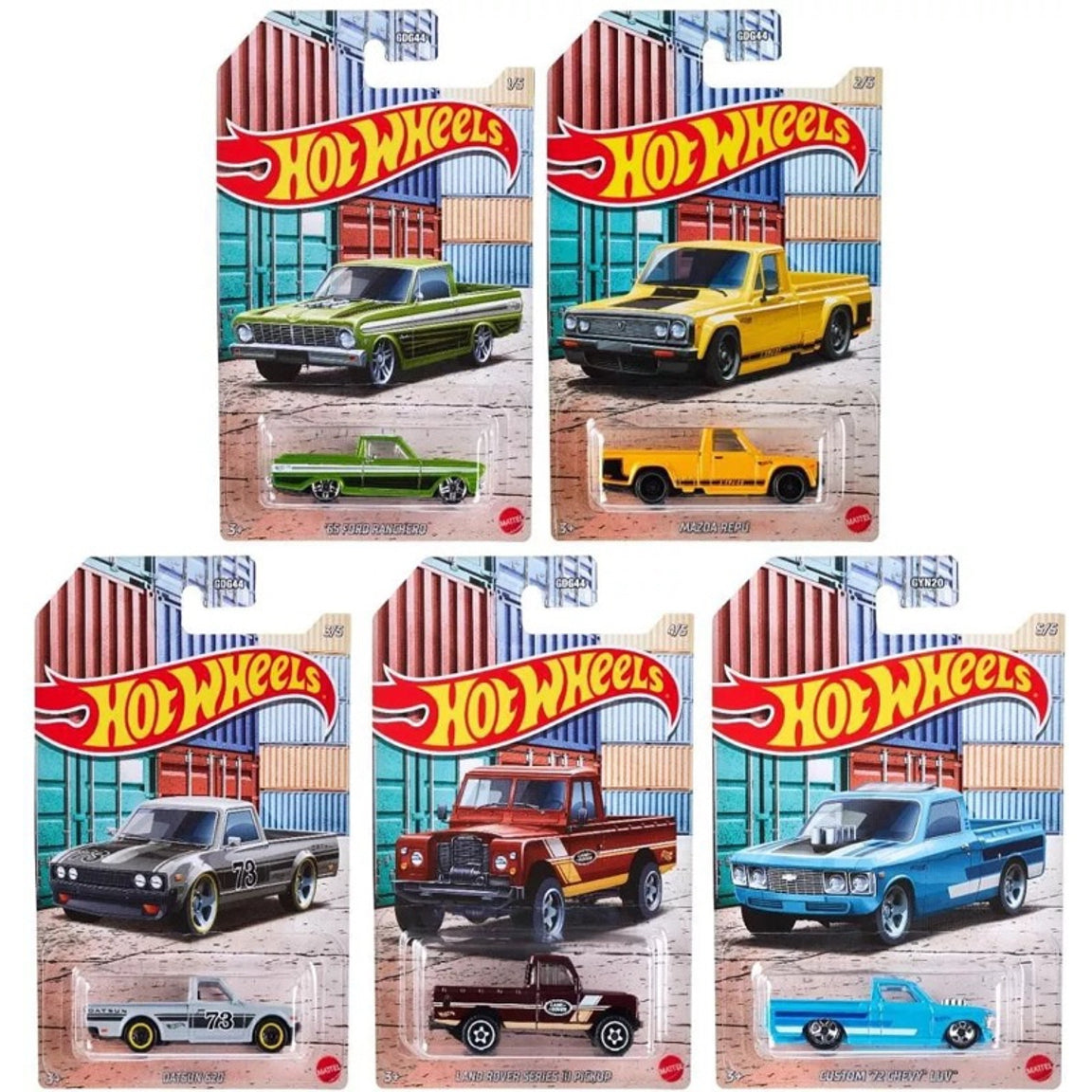 Hot Wheels Mud Runners Off-Road Series 2023 - GDG44-HLK20 - Conjunto completo