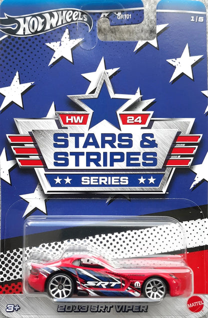 Hot Wheels Stars and Stripes Series - Walmart Exclusive - GRT01-HRW62 - Set of Five (5) Cars