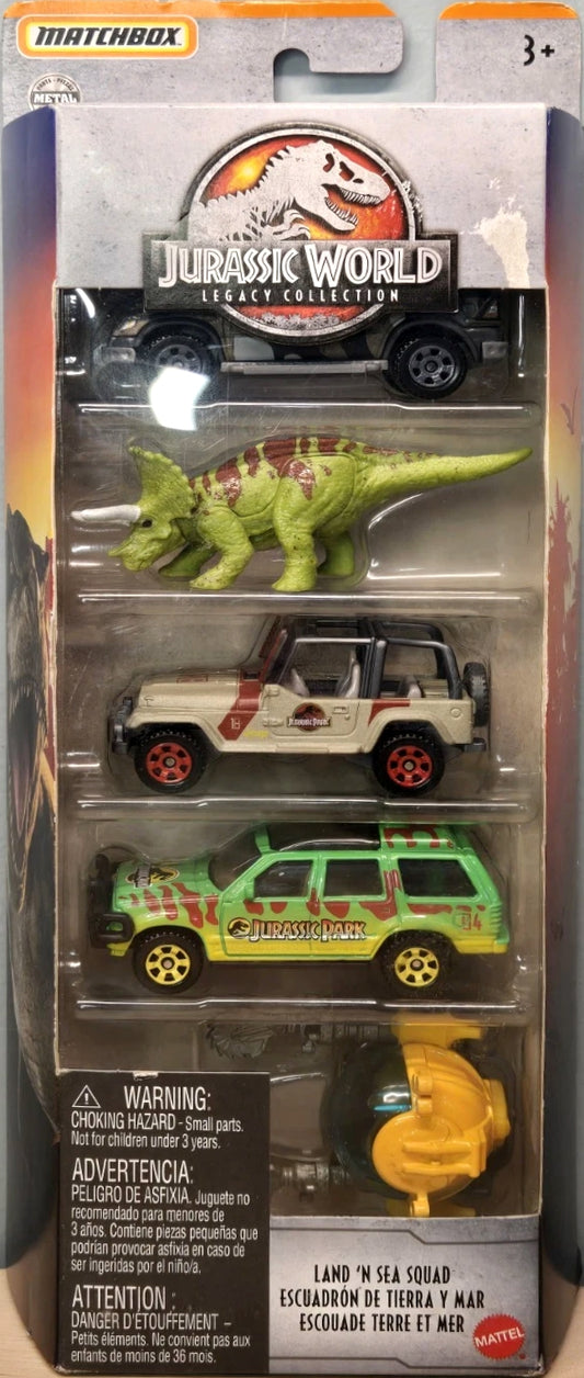 MATCHBOX Jurassic World Legacy Collection: Land 'n Sea Squad Multipack HBJ19 - 2022 Target Exclusive