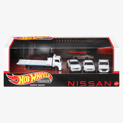 Hot Wheels Premium Collector Set, 3 Nissan Skyline Cars & 1 Transporter - GMH39 - HKC16