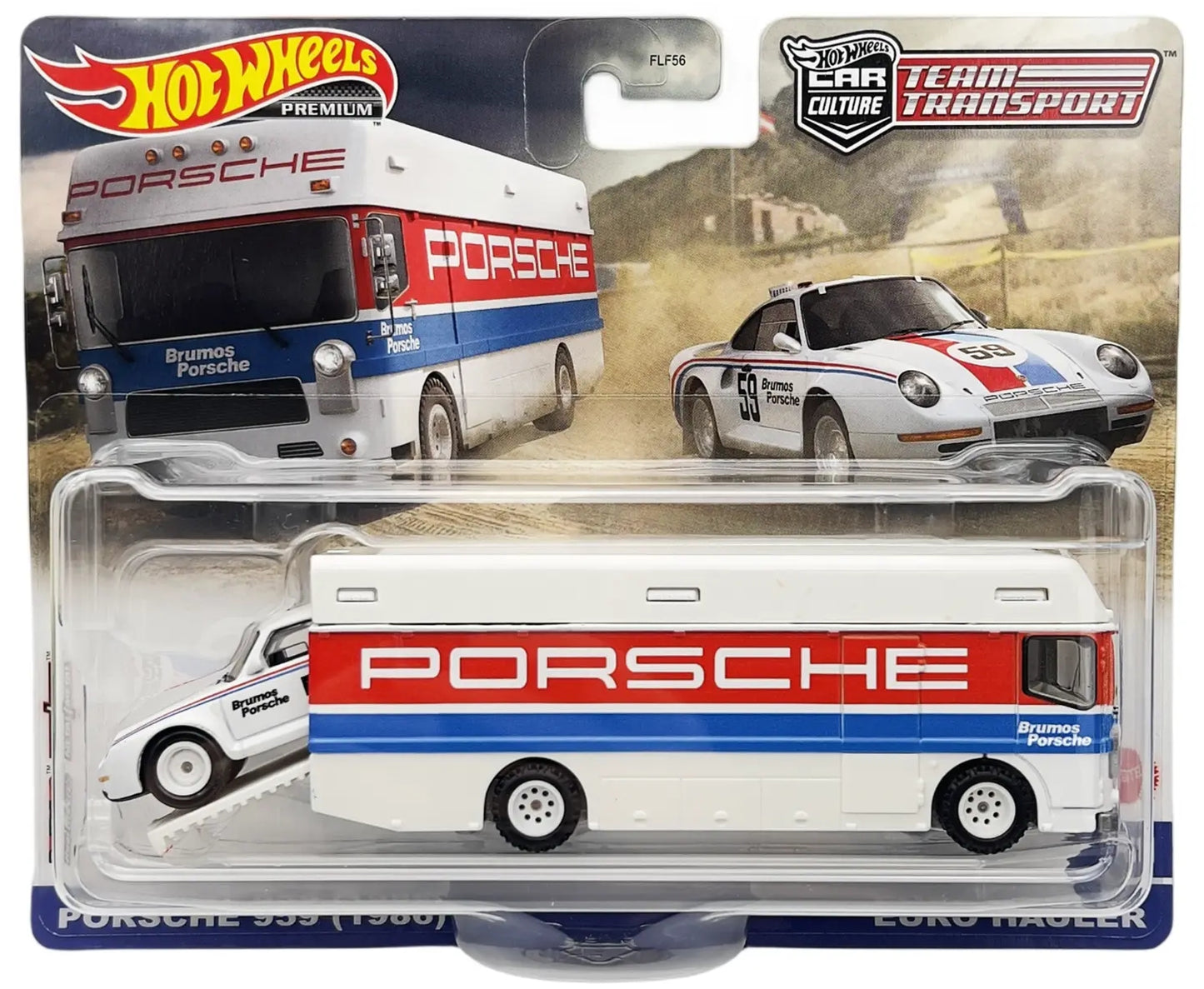 Hot Wheels Premium Team Transport #61 Porsche 959 (1986) Euro Hauler HKF47 - 2023 Mix 4