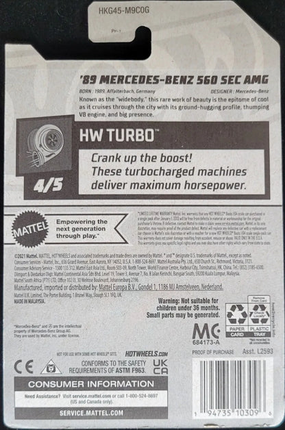 Hot Wheels '89 Mercedes-Benz 560 SEC AMG HW Turbo HKG45