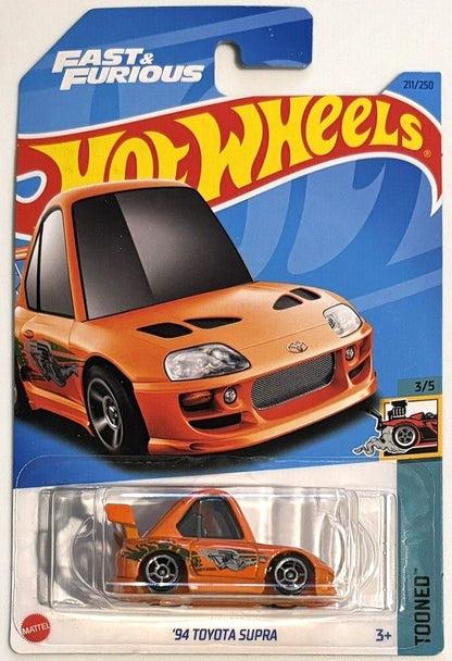 Hot Wheels '94 Toyota Supra HW Tooned HKG62 - Plus (+) a Bonus Hot Wheel