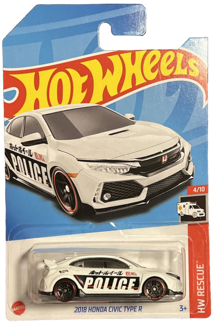 Hot Wheels 2018 Honda Civic Type R HW Rescue HKJ21 - Plus (+) a Bonus Hot Wheel