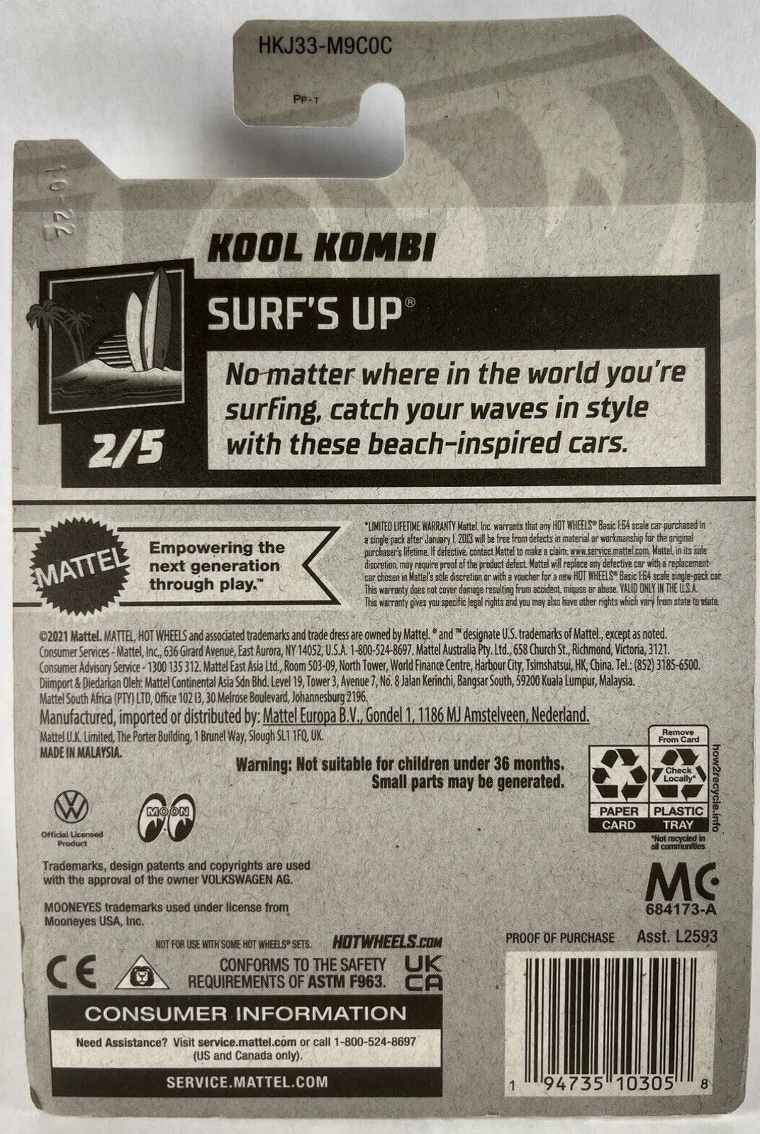 Hot Wheels Kool Kombi HW Surf's Up HKJ33 - Mooneyes