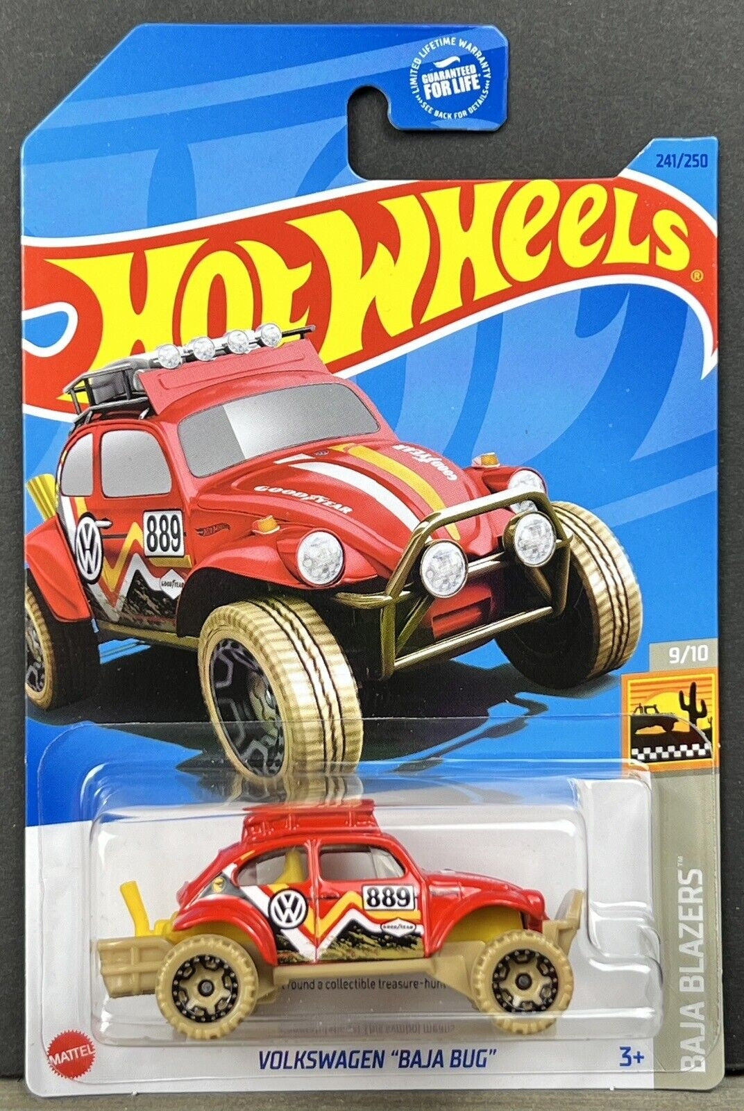 Hot Wheels Volkswagen "Baja Bug" HW Baja Blazers HKK93 - Treasure Hunt - Plus (+) a Bonus Hot Wheel