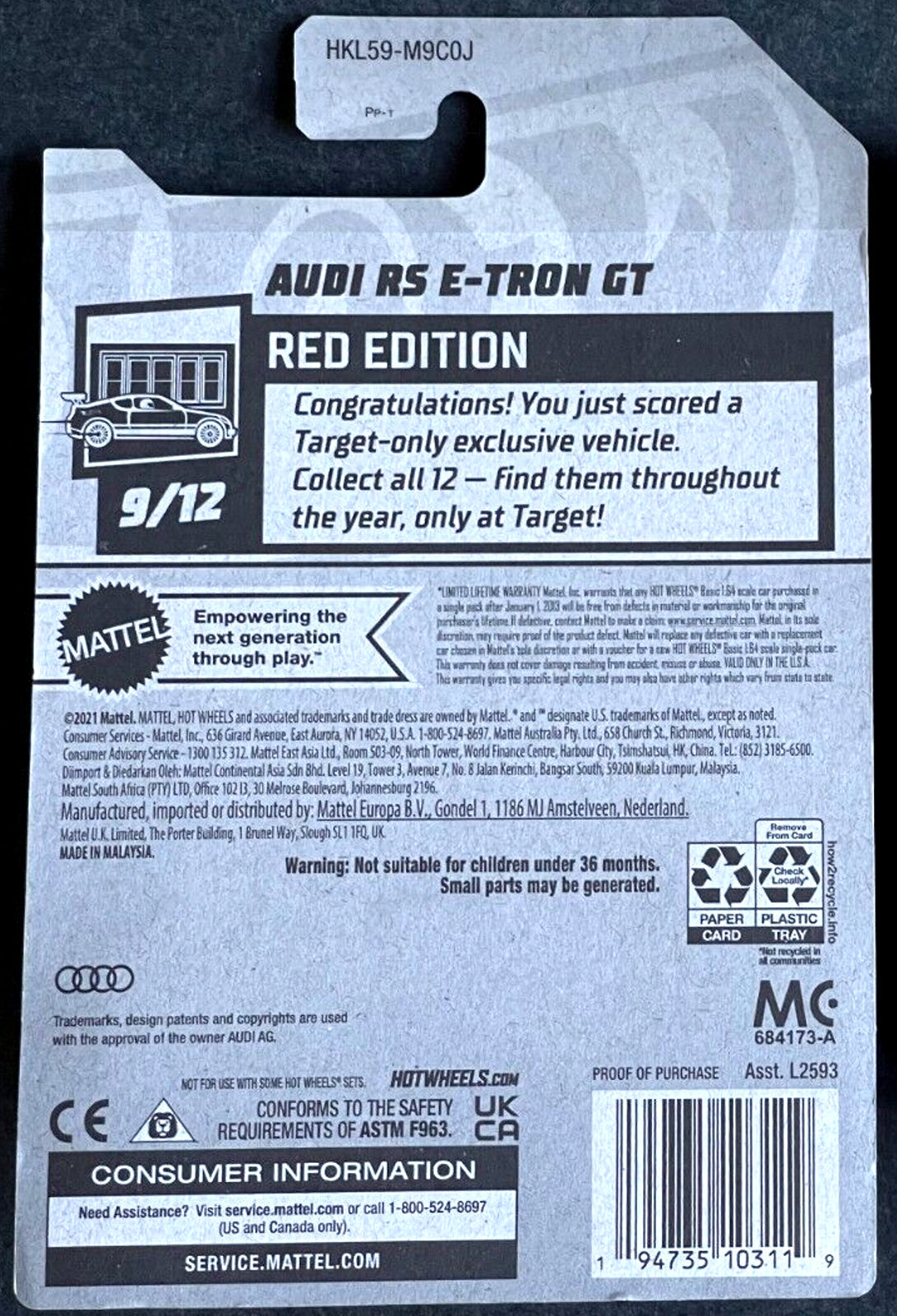 Hot Wheels Audi RS e-tron GT HW Red Edition HKL59 - Target Exclusive