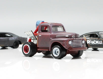 Hot Wheels 1950 Ford F6 Roadkill Stubby Bob HKN08 - Premium with Real Riders - Motor Trend