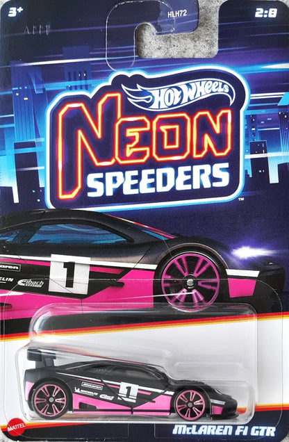 Hot Wheels Neon Speeders Series - 2024 Mix 2 - Walmart Exclusive - HLH72-HRW75 - Set of Eight (8) Cars