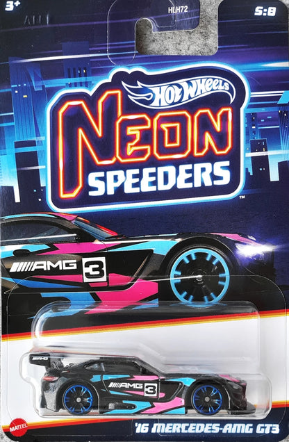 Hot Wheels Neon Speeders Series - 2024 Mix 2 - Walmart Exclusive - HLH72-HRW75 - Set of Eight (8) Cars