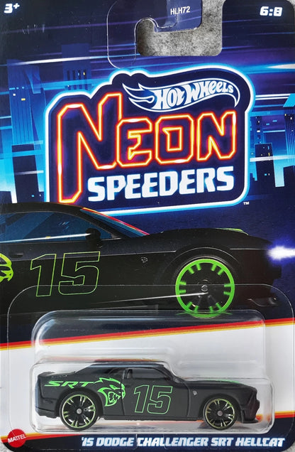 Hot Wheels Neon Speeders Series - 2024 Mix 2 - Walmart Exclusive - HLH72-HRW75 - Set of Eight (8) Cars