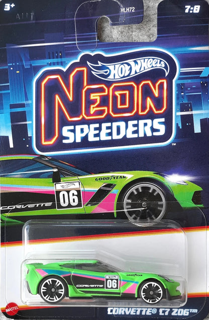 Hot Wheels Neon Speeders Series - 2024 Mix 2 - Walmart Exclusive - HLH72-HRW75 - Set of Eight (8) Cars