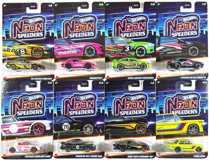 Hot Wheels Neon Speeders Series - 2024 Mix 2 - Exclusivo de Walmart - HLH72-HRW75 - Conjunto de ocho (8) autos