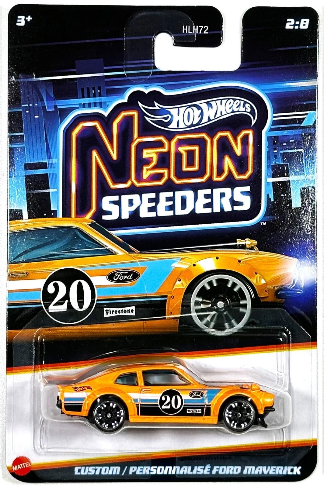 Hot Wheels Neon Speeders Series - 2024 Mix 2 - Exclusivo de Walmart - HLH72-HRW75 - Conjunto de ocho (8) autos